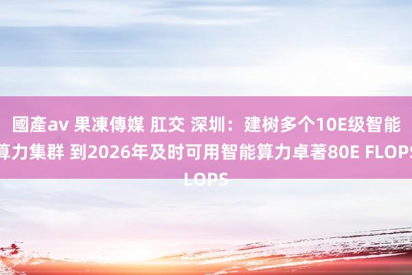 國產av 果凍傳媒 肛交 深圳：建树多个10E级智能算力集群 到2026年及时可用智能算力卓著80E FLOPS